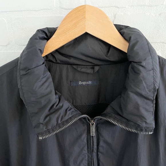 Ermenegildo Zegna Z Sport Windbreaker jacket Microlite Foiled Hoodie Black XXL - Picture 11 of 11